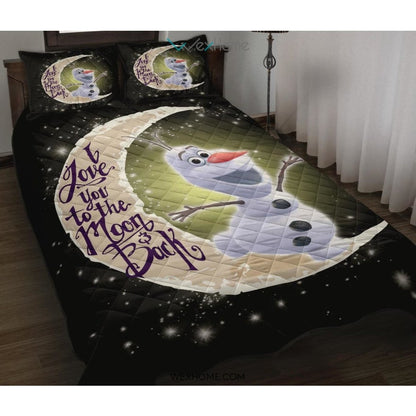 Olaf To The Moon New Quilt Bed Sets - Unique Design Amazing Gift