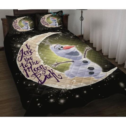 Olaf To The Moon New Quilt Bed Sets - Unique Design Amazing Gift
