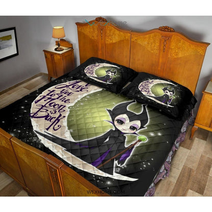 Maleficent To The Moon Quilt Bed Sets - Unique Design Amazing Gift