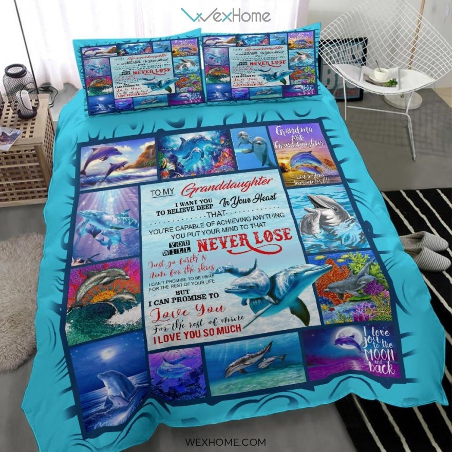 Quilt Dophin Copy Bedding - Duvet Cover And Pillowcase Set - Unique Design Amazing Gift