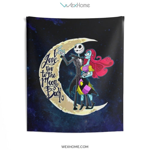 Jack and Sally Cartoon I Love You To Indoor Wall Tapestries Unique Design W1111