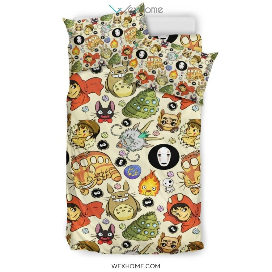 Ghibli Studio Bedding Bedding - duvet cover and pillowcase set - Unique Design Amazing Gift