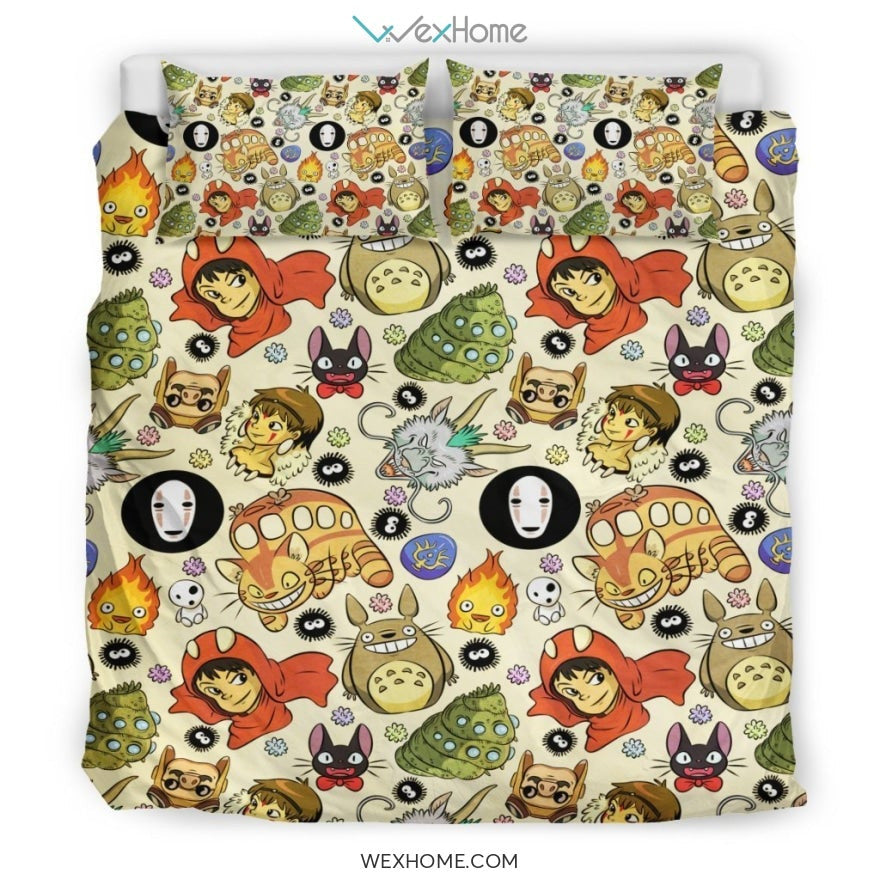 Ghibli Studio Bedding Bedding - duvet cover and pillowcase set - Unique Design Amazing Gift