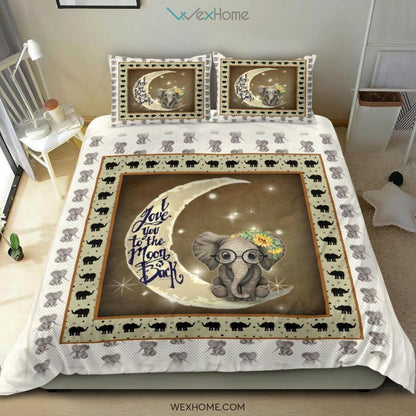 Quilt Elephant Bedding - Duvet Cover And Pillowcase Set - Unique Design Amazing Gift
