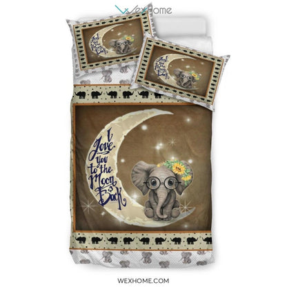 Quilt Elephant Bedding - Duvet Cover And Pillowcase Set - Unique Design Amazing Gift