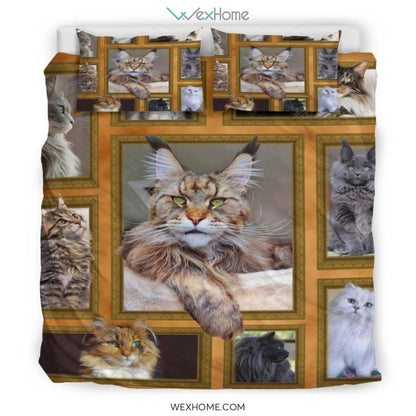 Quilt Cat Bedding - Duvet Cover And Pillowcase Set - Unique Design Amazing Gift