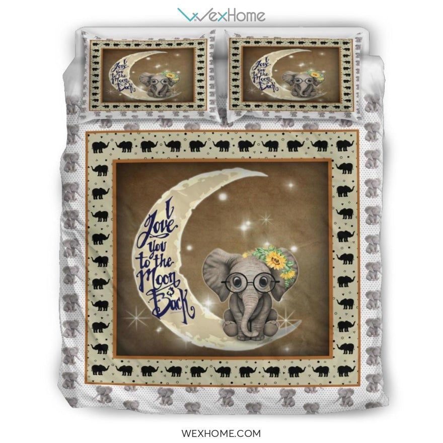 Quilt Elephant Bedding - Duvet Cover And Pillowcase Set - Unique Design Amazing Gift