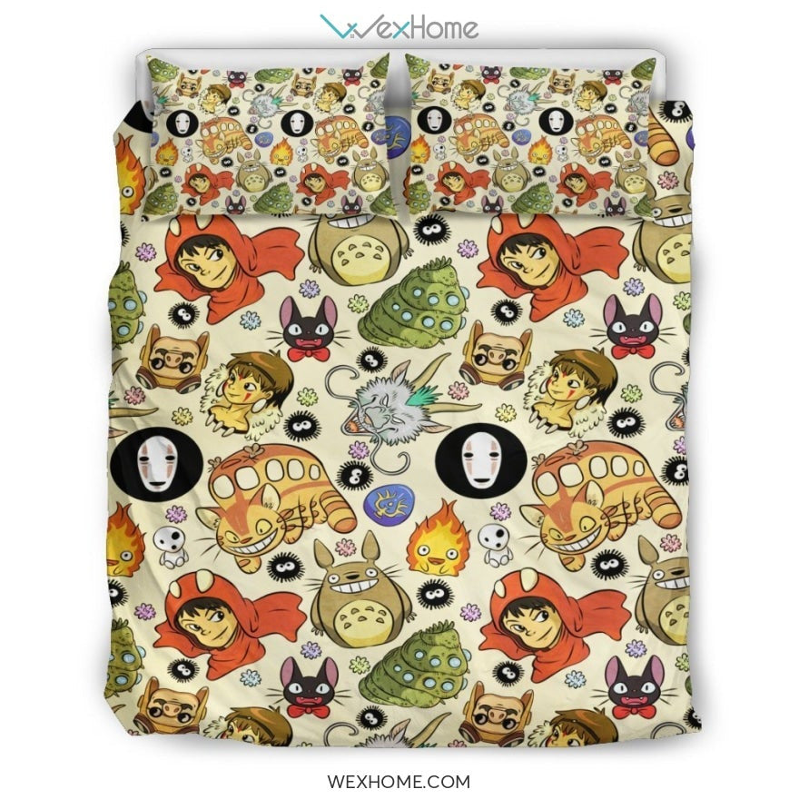 Ghibli Studio Bedding Bedding - duvet cover and pillowcase set - Unique Design Amazing Gift