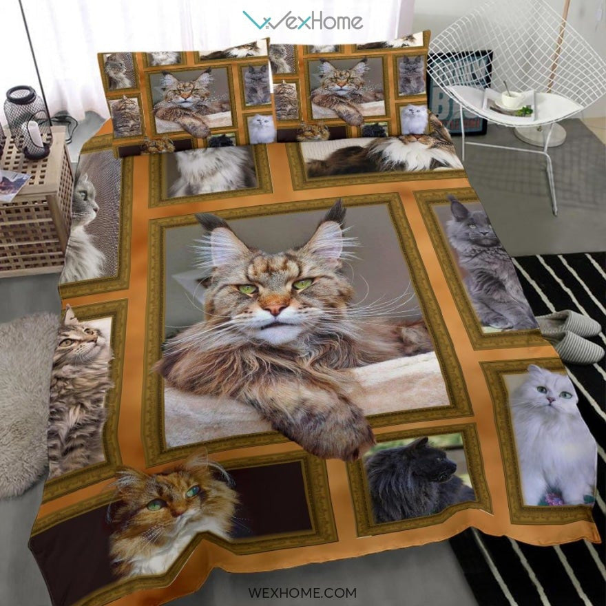 Quilt Cat Bedding - Duvet Cover And Pillowcase Set - Unique Design Amazing Gift