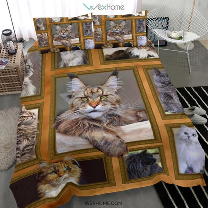 Quilt Cat Bedding - Duvet Cover And Pillowcase Set - Unique Design Amazing Gift