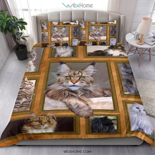 Quilt Cat Bedding - Duvet Cover And Pillowcase Set - Unique Design Amazing Gift