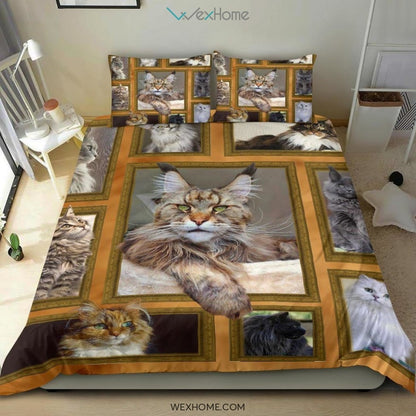 Quilt Cat Bedding - Duvet Cover And Pillowcase Set - Unique Design Amazing Gift