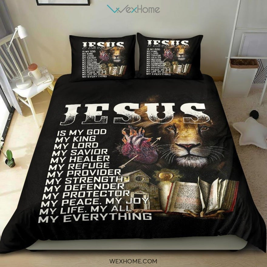 Jesus Lion Bedding - Duvet Cover And Pillowcase Set - Unique Design Amazing Gift