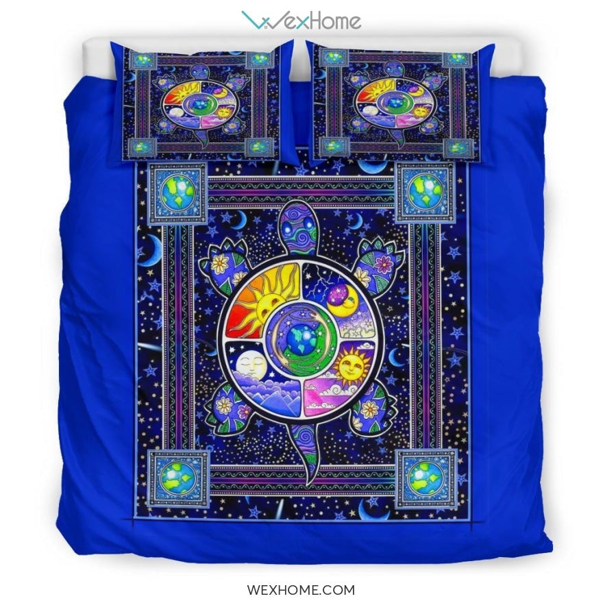 Mystical Turtle Bedding - Duvet Cover And Pillowcase Set - Unique Design Amazing Gift