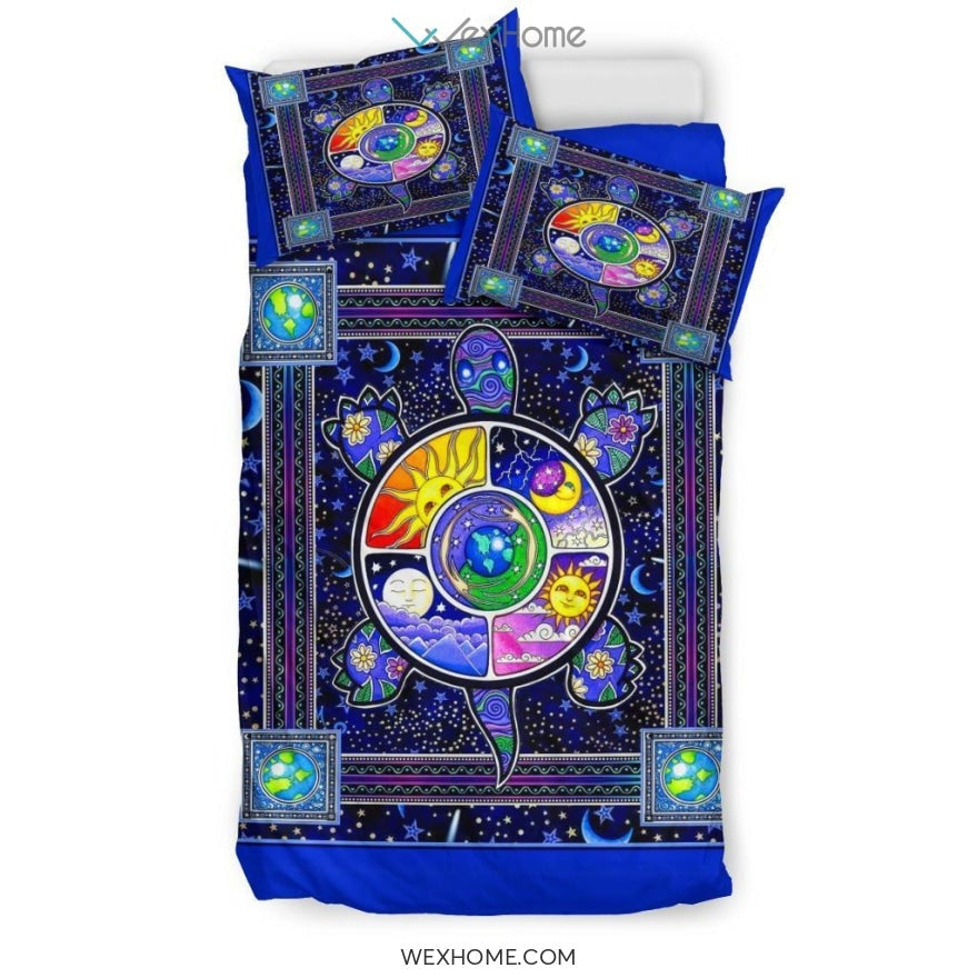 Mystical Turtle Bedding - Duvet Cover And Pillowcase Set - Unique Design Amazing Gift
