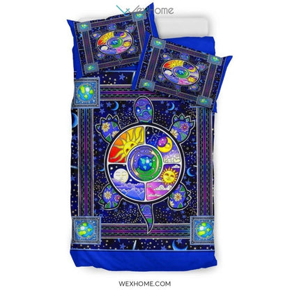 Mystical Turtle Bedding - Duvet Cover And Pillowcase Set - Unique Design Amazing Gift