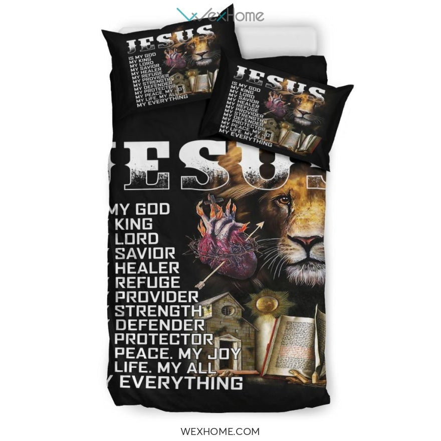 Jesus Lion Bedding - Duvet Cover And Pillowcase Set - Unique Design Amazing Gift