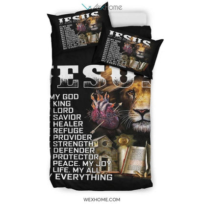 Jesus Lion Bedding - Duvet Cover And Pillowcase Set - Unique Design Amazing Gift