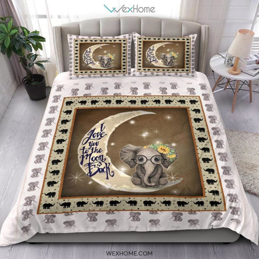 Quilt Elephant Bedding - Duvet Cover And Pillowcase Set - Unique Design Amazing Gift