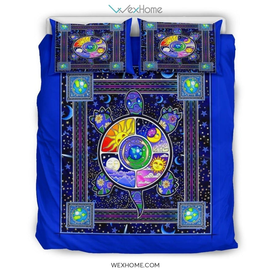 Mystical Turtle Bedding - Duvet Cover And Pillowcase Set - Unique Design Amazing Gift