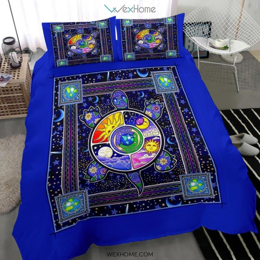 Mystical Turtle Bedding - Duvet Cover And Pillowcase Set - Unique Design Amazing Gift