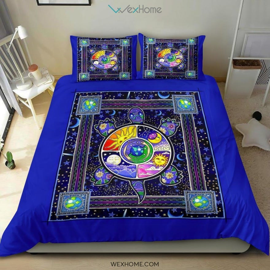 Mystical Turtle Bedding - Duvet Cover And Pillowcase Set - Unique Design Amazing Gift