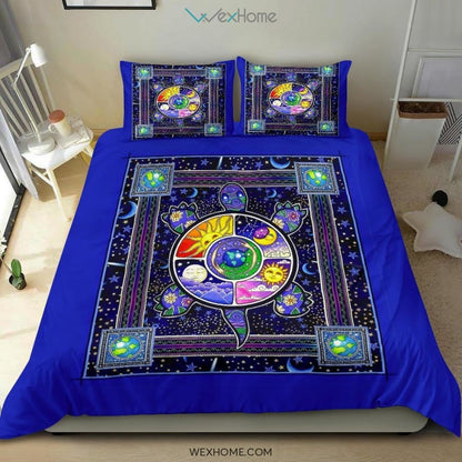 Mystical Turtle Bedding - Duvet Cover And Pillowcase Set - Unique Design Amazing Gift