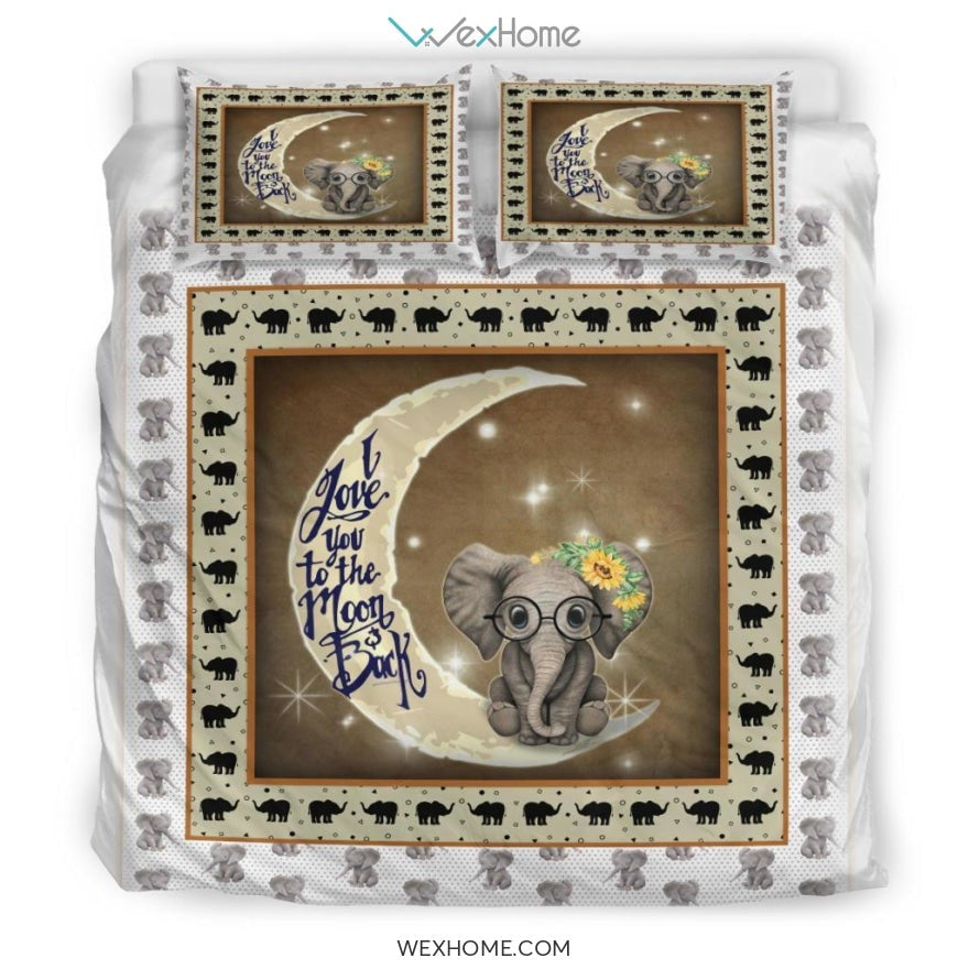 Quilt Elephant Bedding - Duvet Cover And Pillowcase Set - Unique Design Amazing Gift