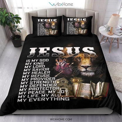 Jesus Lion Bedding - Duvet Cover And Pillowcase Set - Unique Design Amazing Gift