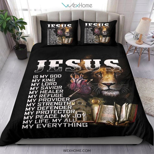 Jesus Lion Bedding - Duvet Cover And Pillowcase Set - Unique Design Amazing Gift
