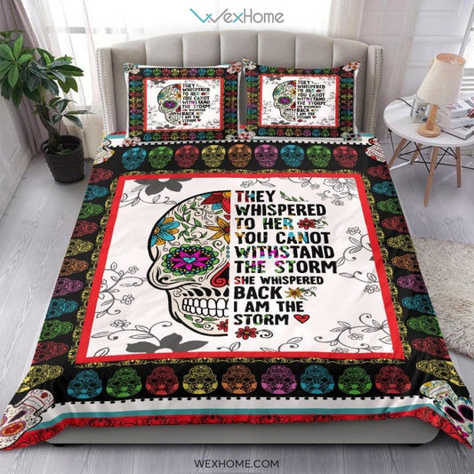 Skull Art Bedding - Duvet Cover And Pillowcase Set - Unique Design Amazing Gift