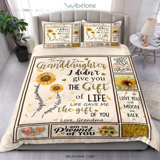 Quilt Flower Moon And Back Pround Bedding - Duvet Cover And Pillowcase Set - Unique Design Amazing Gift