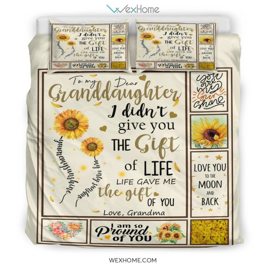 Quilt Flower Moon And Back Pround Bedding - Duvet Cover And Pillowcase Set - Unique Design Amazing Gift