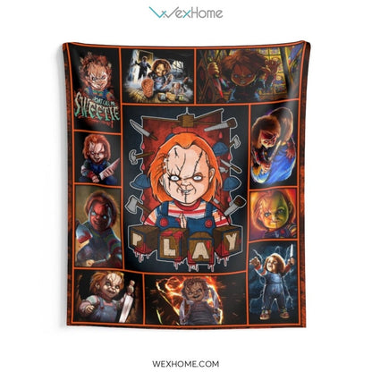 Chucky Horror Film Watching Indoor Wall Tapestries Unique Gift W1020