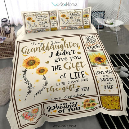 Quilt Flower Moon And Back Pround Bedding - Duvet Cover And Pillowcase Set - Unique Design Amazing Gift