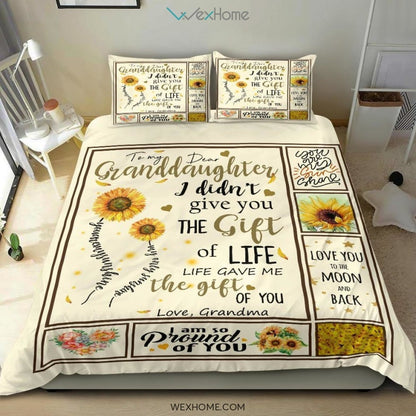 Quilt Flower Moon And Back Pround Bedding - Duvet Cover And Pillowcase Set - Unique Design Amazing Gift