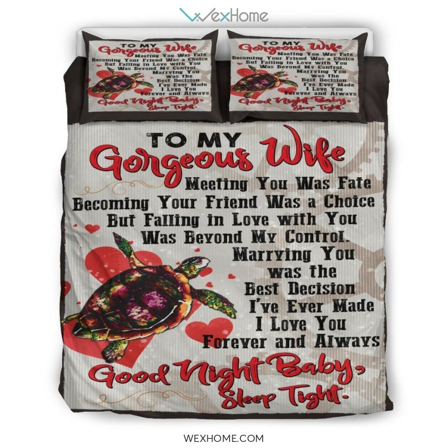 Turtle Quilt Bedding - Duvet Cover And Pillowcase Set - Unique Design Amazing Gift