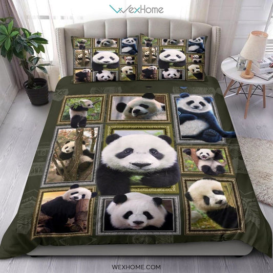 Panda 3D Quilt Bedding - Duvet Cover And Pillowcase Set - Unique Design Amazing Gift