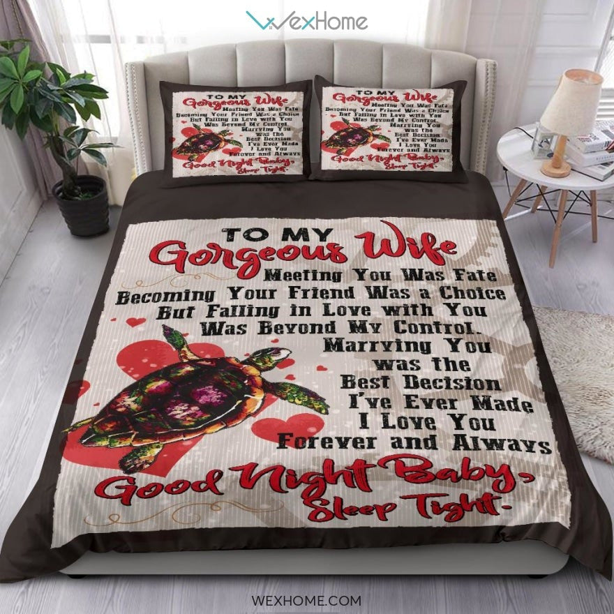 Turtle Quilt Bedding - Duvet Cover And Pillowcase Set - Unique Design Amazing Gift