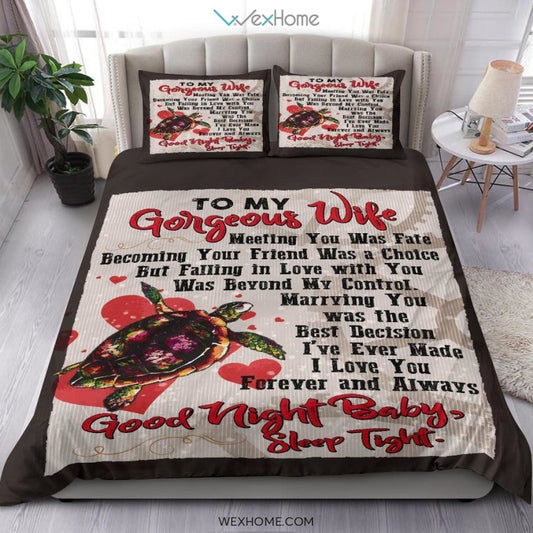 Turtle Quilt Bedding - Duvet Cover And Pillowcase Set - Unique Design Amazing Gift