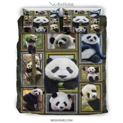 Panda 3D Quilt Bedding - Duvet Cover And Pillowcase Set - Unique Design Amazing Gift