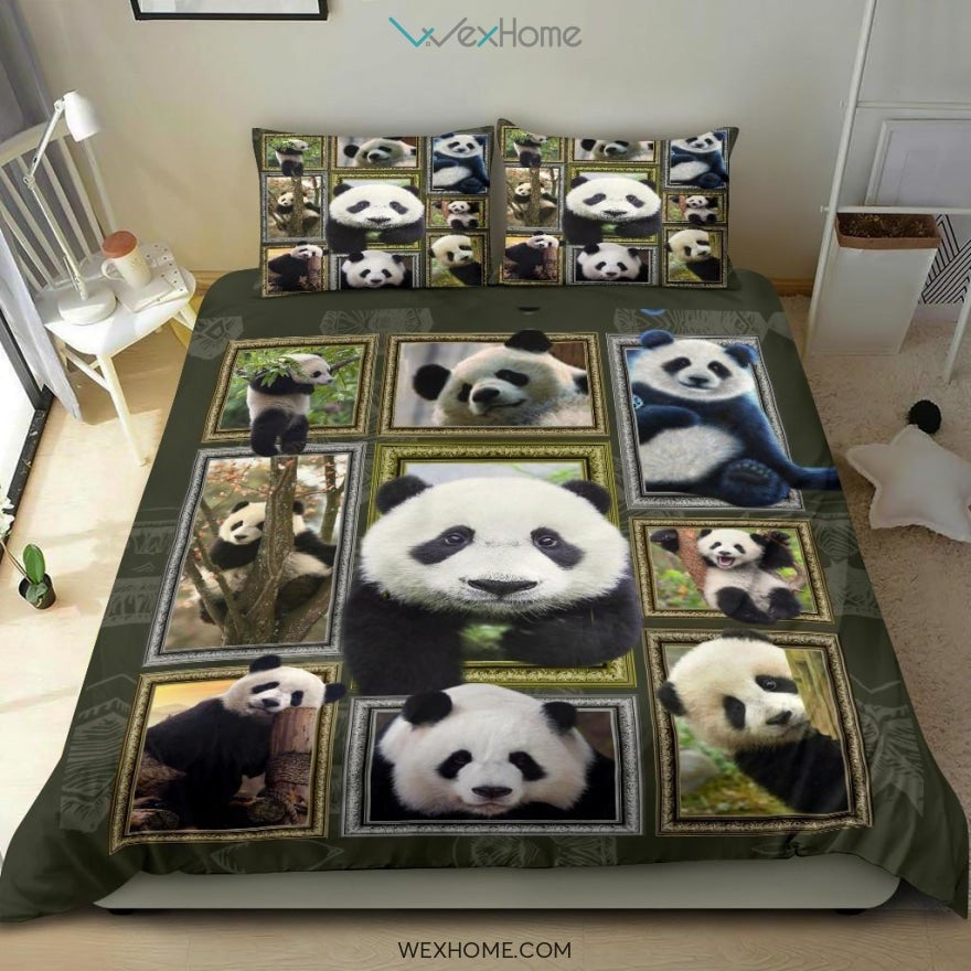 Panda 3D Quilt Bedding - Duvet Cover And Pillowcase Set - Unique Design Amazing Gift