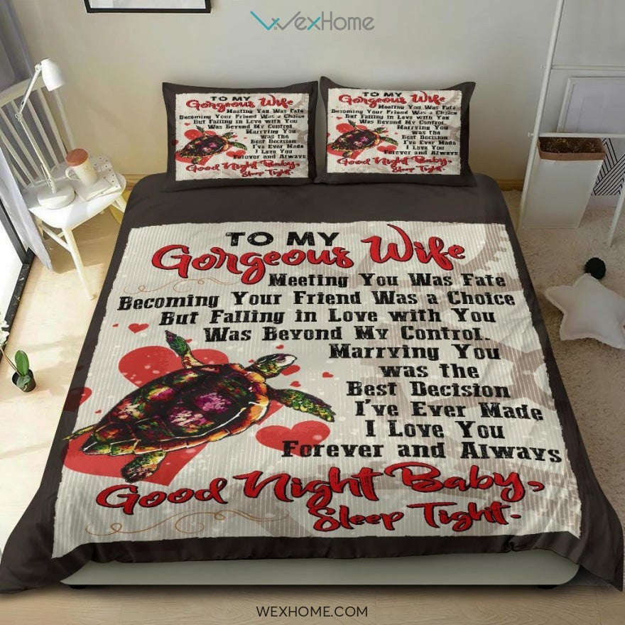 Turtle Quilt Bedding - Duvet Cover And Pillowcase Set - Unique Design Amazing Gift