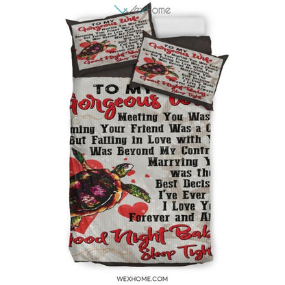 Turtle Quilt Bedding - Duvet Cover And Pillowcase Set - Unique Design Amazing Gift