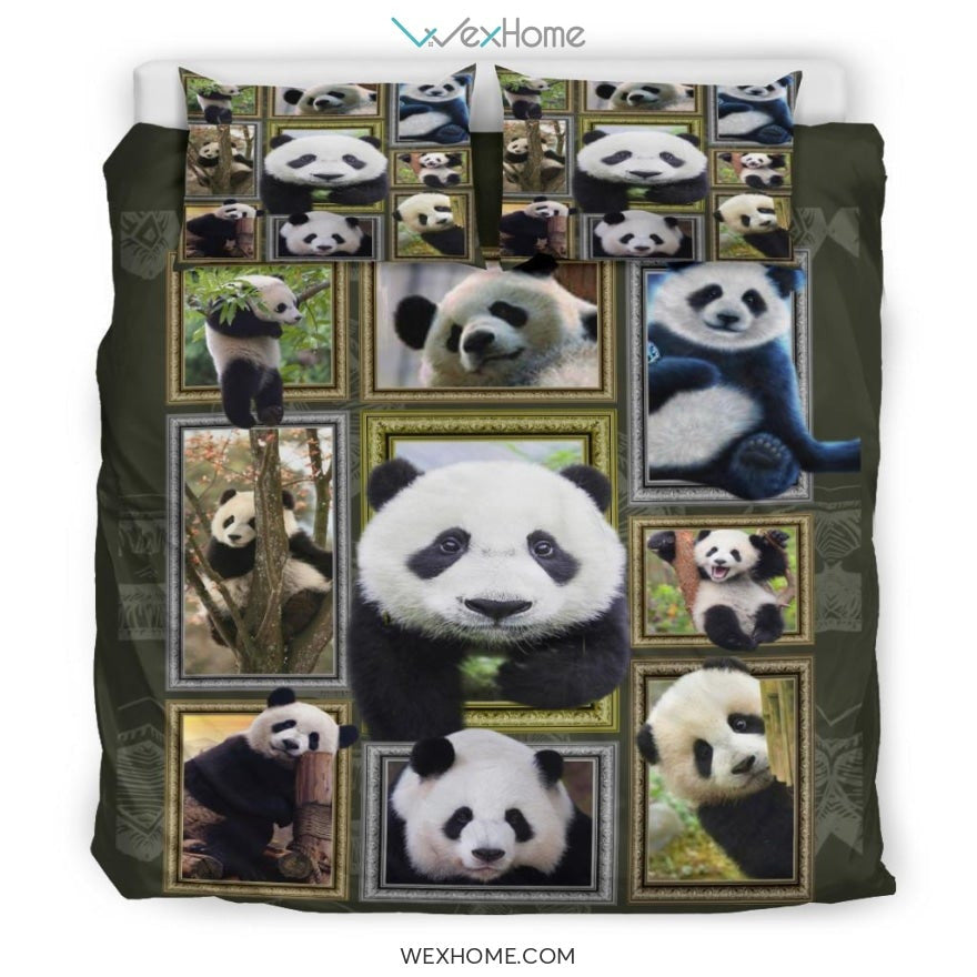 Panda 3D Quilt Bedding - Duvet Cover And Pillowcase Set - Unique Design Amazing Gift