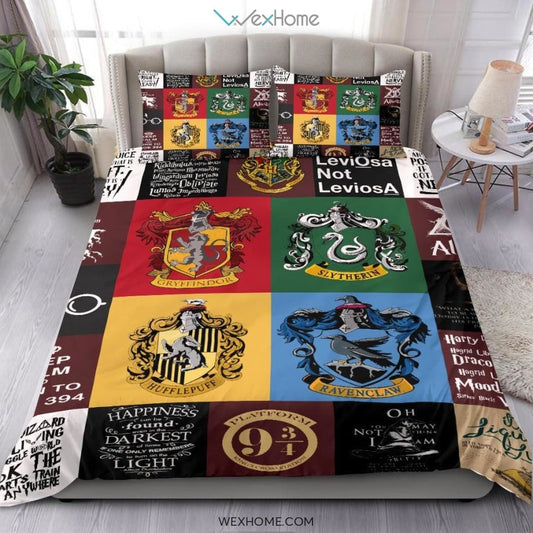 Harry Porter Quilt Bedding - Duvet Cover And Pillowcase Set - Unique Design Amazing Gift