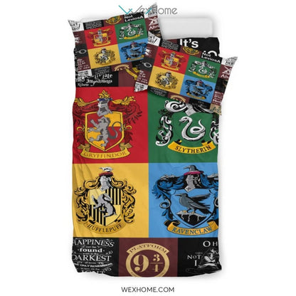 Harry Porter Quilt Bedding - Duvet Cover And Pillowcase Set - Unique Design Amazing Gift