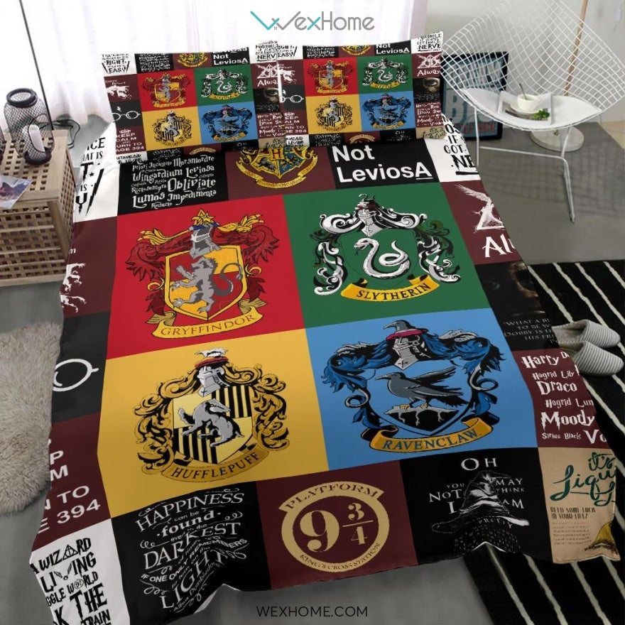Harry Porter Quilt Bedding - Duvet Cover And Pillowcase Set - Unique Design Amazing Gift