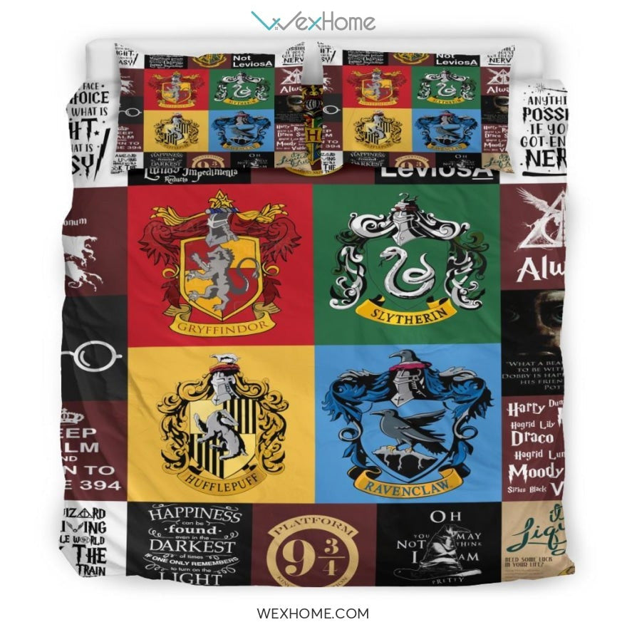 Harry Porter Quilt Bedding - Duvet Cover And Pillowcase Set - Unique Design Amazing Gift