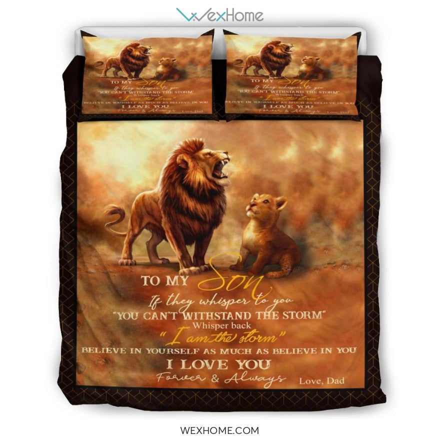 King Lion Bedding - Duvet Cover And Pillowcase Set - Unique Design Amazing Gift